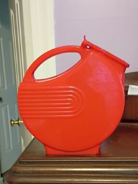 Vintage Burrite Red Art Deco Plastic Water Pitcher